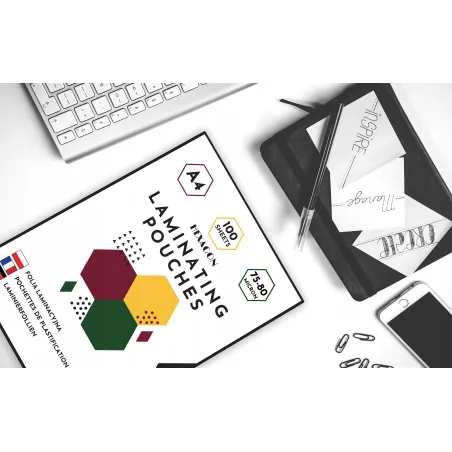 Folia Laminacyjna Do Laminowania A4 75-80 Mic Hexagon 100 Arkuszy