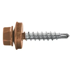 WKRĘTY SAMOWIERCĄCE DO DREWNA 4,8X28 MM Z PODKŁADKĄ T14 RAL 8004 KOELNER 20 SZT