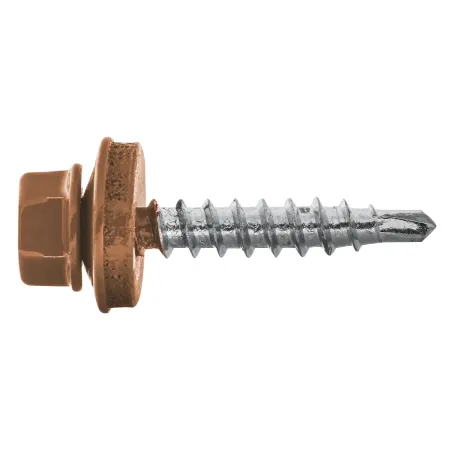 Wkręty Samowiercące Do Drewna 4,8X28 Mm Z Podkładką T14 Ral 8004 Koelner 20 Szt