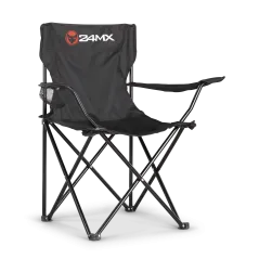 KRZESŁO KEMPINGOWE 24MX SKŁADANE Z UCHWYTEM NA NAPÓJ