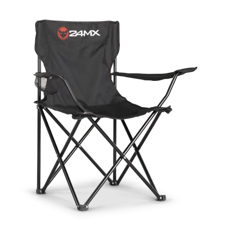 KRZESŁO KEMPINGOWE 24MX SKŁADANE Z UCHWYTEM NA NAPÓJ