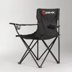 Krzesło Kempingowe 24Mx Składane Z Uchwytem Na Napój
