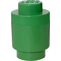 OKRĄGŁY POJEMNIK NA KLOCKI CIEMNOZIELONY LEGO