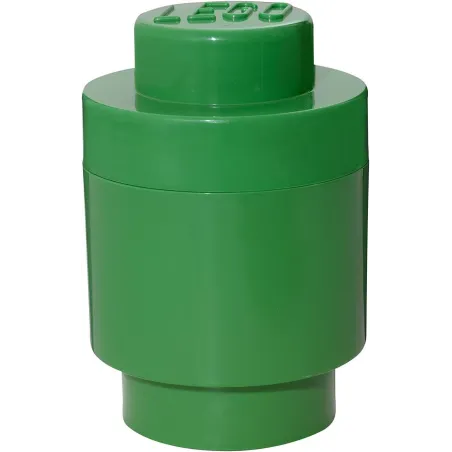 OKRĄGŁY POJEMNIK NA KLOCKI CIEMNOZIELONY LEGO