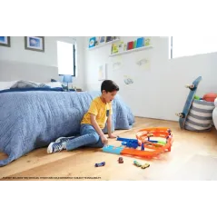 Hot Wheels Action Zakręcona Pętla Tor Wyścigowy + 2 Autka Mattel 4+