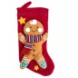 Skarpeta Świąteczna Geill Czerwona Z Piernikowym Ludzikiem 46 Cm Homla