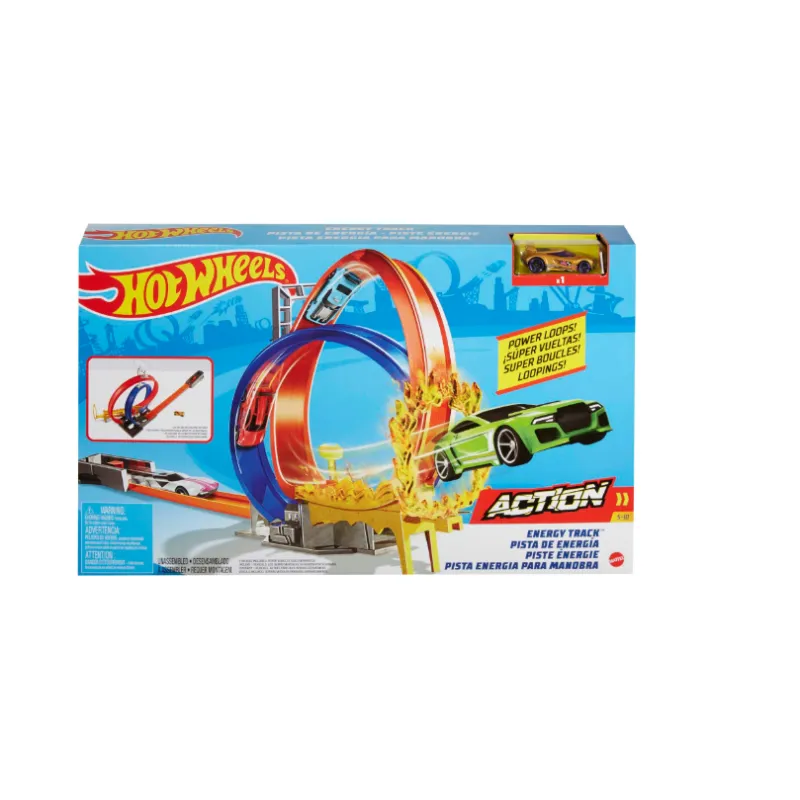 HOT WHEELS TOR PODWÓJNA PĘTLA Z AUTKIEM MATTEL 5+ HOT WHEELS TOR PODWÓJNA PĘTLA Z AUTKIEM MATTEL 5+