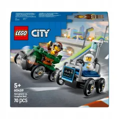 ZESTAW WYŚCIGOWY SAMOLOT I ŁÓŻKO SZPITALNE 60459 LEGO CITY
