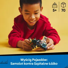 ZESTAW WYŚCIGOWY SAMOLOT I ŁÓŻKO SZPITALNE 60459 LEGO CITY