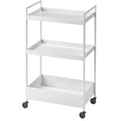 WÓZEK KUCHENNY IKEA NISSAFORS BIAŁY NA KÓŁKACH 50,5X30X83 CM