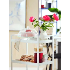 WÓZEK KUCHENNY IKEA NISSAFORS BIAŁY NA KÓŁKACH 50,5X30X83 CM