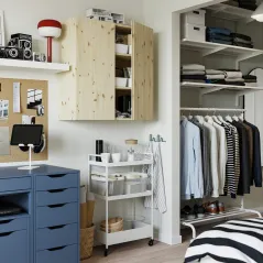 WÓZEK KUCHENNY IKEA NISSAFORS BIAŁY NA KÓŁKACH 50,5X30X83 CM