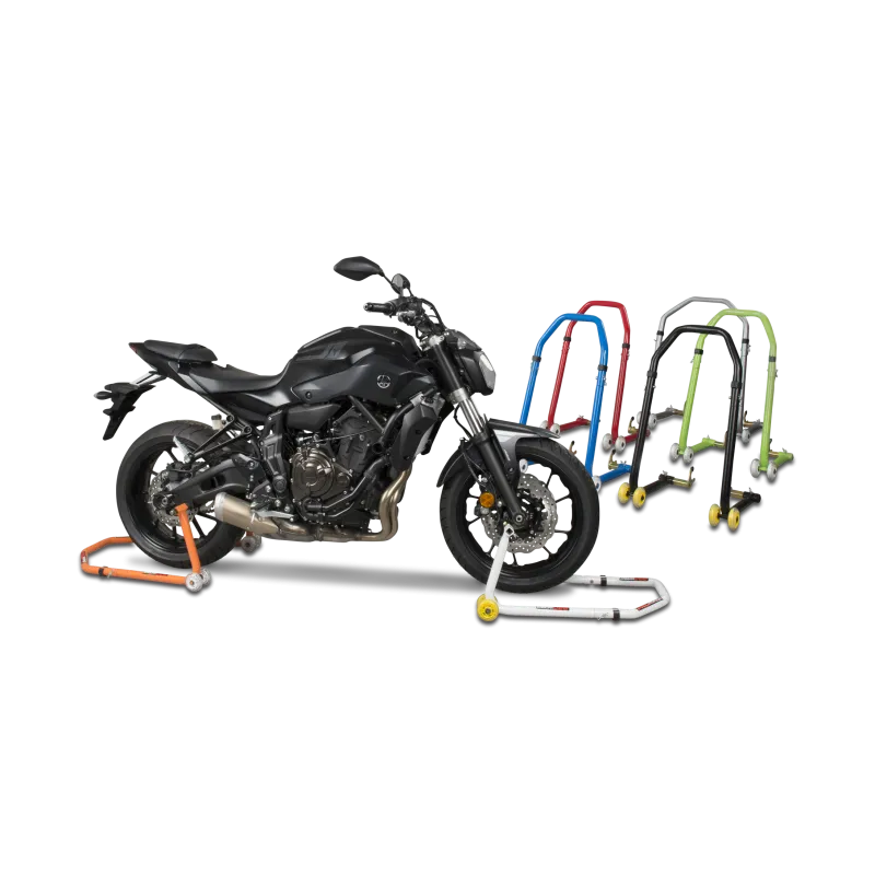 STOJAK SERWISOWY MOTOCYKLOWY PROWORKS 2W1 DO PRZEDNIEGO I TYLNEGO KOŁA