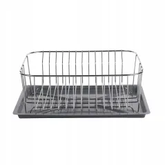 STOJĄCA SUSZARKA DO NACZYŃ Z OCIEKACZEM ANDER 35 CM CHROMOWANA