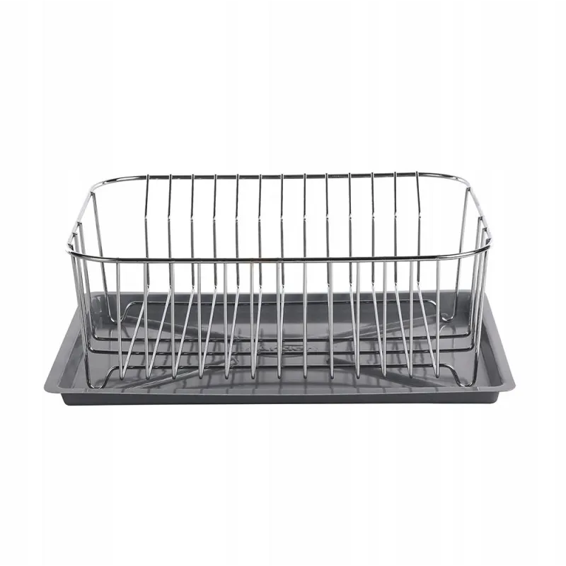 STOJĄCA SUSZARKA DO NACZYŃ Z OCIEKACZEM ANDER 35 CM CHROMOWANA