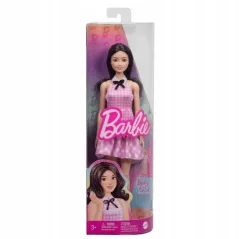Lalka Barbie Fashionistas Nr 224 Różowa Sukienka Kratka Mattel 3+
