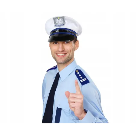 Czapka Policyjna Rozmiar L – Akcesoria Do Przebrania Godan