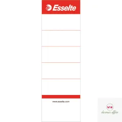 ETYKIETY GRZBIETOWE DO SEGREGATORÓW 75 MM BIAŁE 10 SZTUK ESSELTE