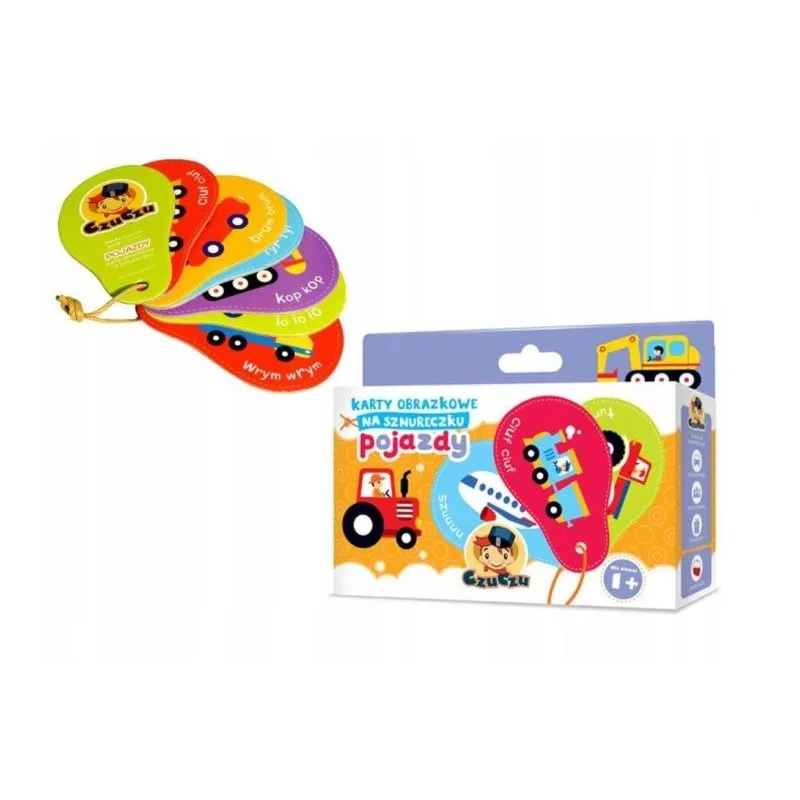 POJAZDY CZUCZU KARTY OBRAZKOWE NA SZNURECZKU 12M+ II GATUNEK