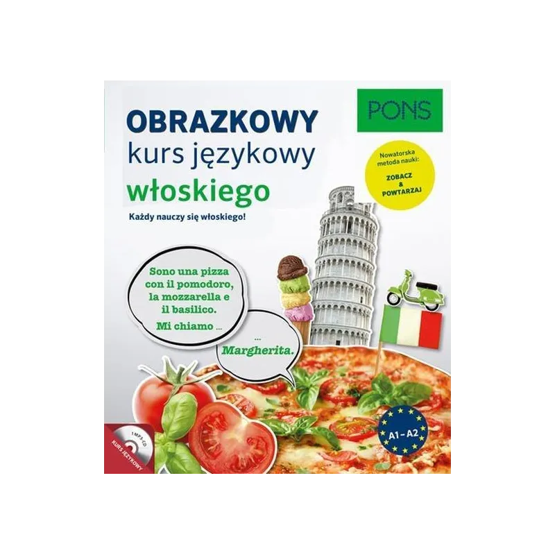 OBRAZKOWY KURS JĘZYKOWY JĘZYK WŁOSKI A1-A2 + CD - Pons