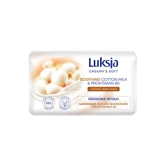 LUKSJA ŁAGODZĄCE MYDŁO DO DŁONI 90 G MLECZKO BAWEŁNIANE + B5