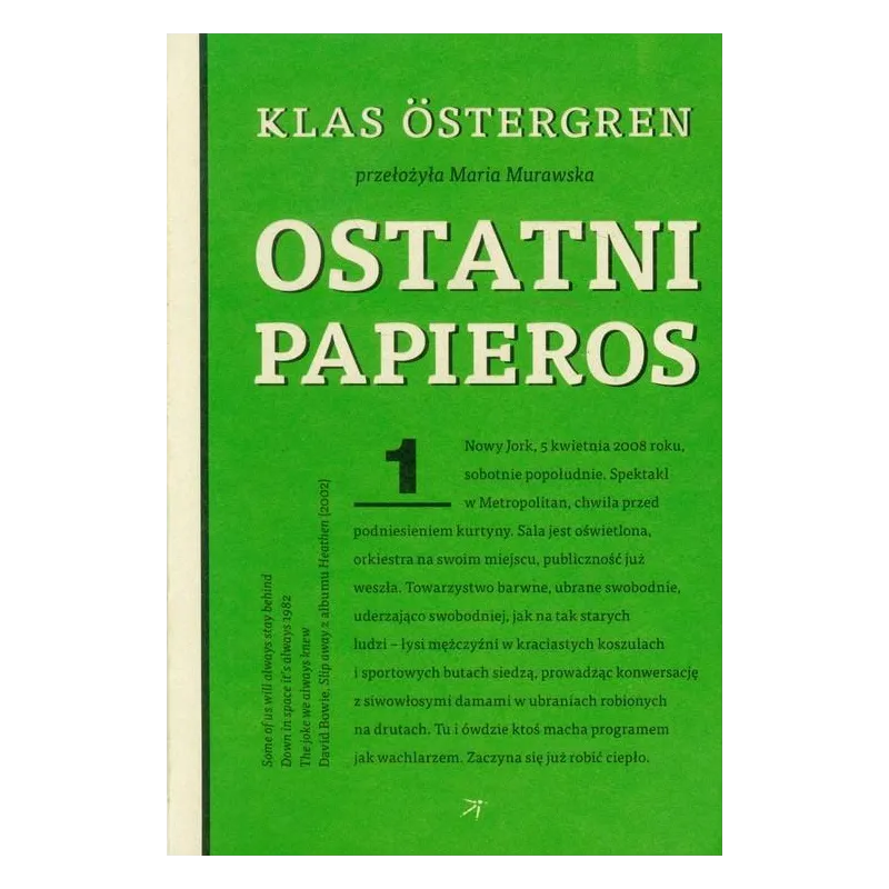 OSTATNI PAPIEROS Klas Ostergren - DodoEditor