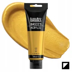FARBA AKRYLOWA LIQUITEX BASICS 118ML – METALIC GOLD