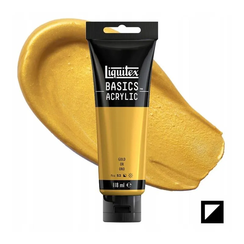 FARBA AKRYLOWA LIQUITEX BASICS 118ML – METALIC GOLD