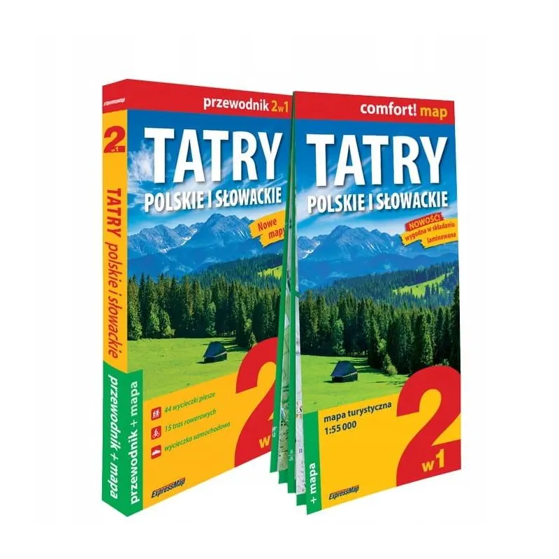 TATRY POLSKIE I SŁOWACKIE 2W1: PRZEWODNIK + MAPA