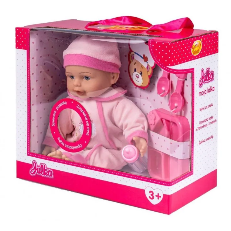 LALKA INTERAKTYWNA JULKA DO OPIEKI I KARMIENIA DLA DZIECI SMILY PLAY 3+ II GATUNEK