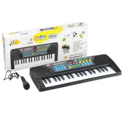 KEYBOARD MQ-3705 DLA DZIECI 37 KLAWISZY MIKROFON NAUKA GRY LEAN TOYS 3+