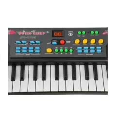 KEYBOARD MQ-3705 DLA DZIECI 37 KLAWISZY MIKROFON NAUKA GRY LEAN TOYS 3+