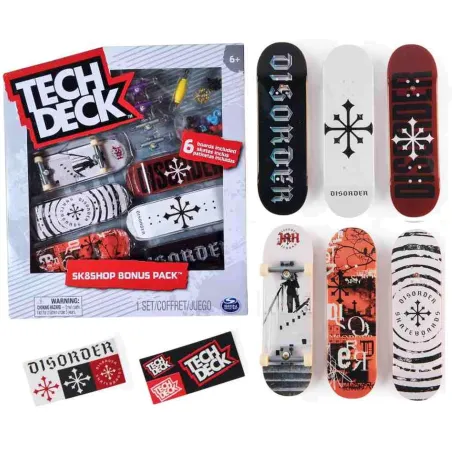 ZESTAW TECH DECK DESKOROLEK SK8SHOP 6 MINI DESKOROLEK FINGERBOARD SPIN MASTER 6+