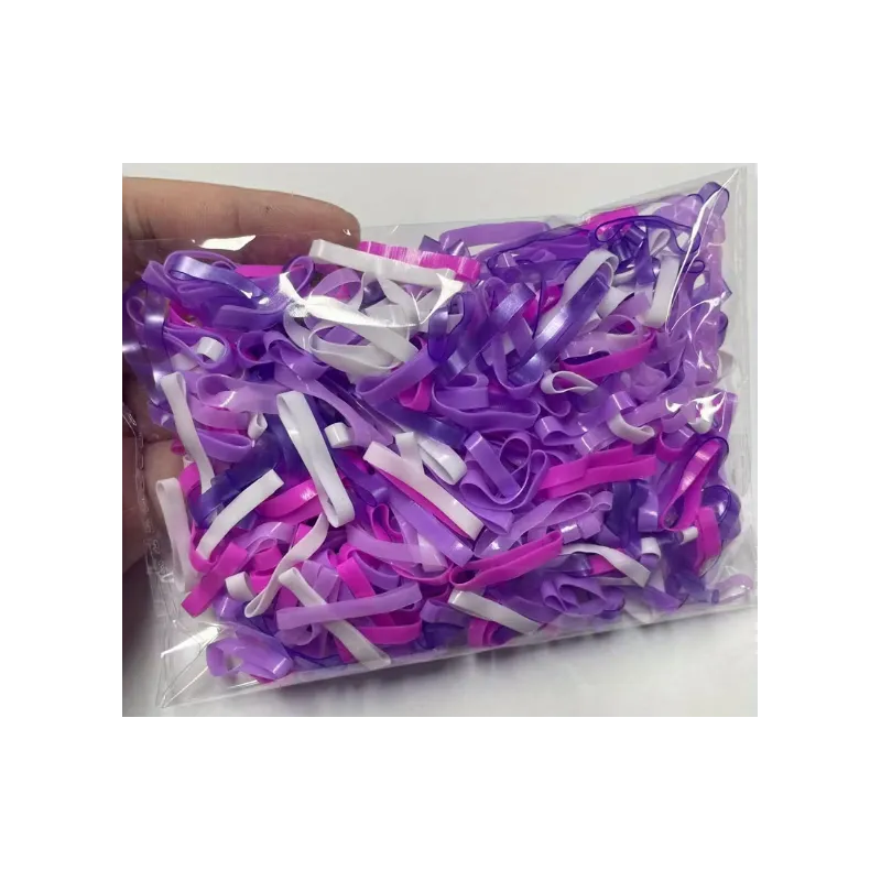 ELASTYCZNE GUMKI DO WŁOSÓW FIOLETOWE 200 SZTUK
