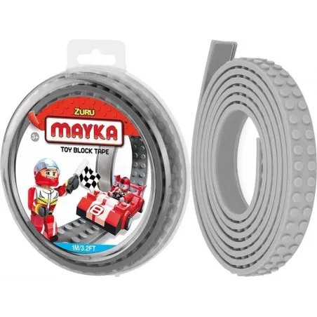 KLOCKI TAŚMA PODWÓJNA SZARA 1 METR MAYKA KLOCKOMANIA 3+