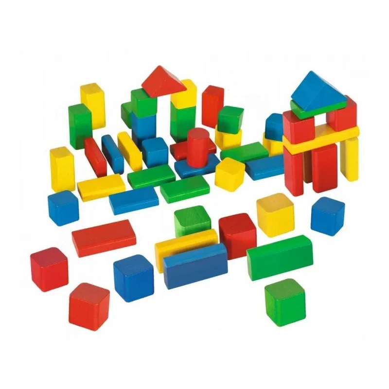 KOLOROWE KLOCKI DREWNIANE 50 ELEMENTÓW EICHHORN 12M+