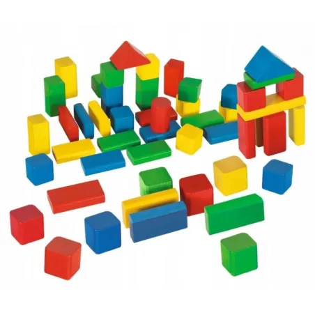 Kolorowe Klocki Drewniane 50 Elementów Eichhorn 12M+