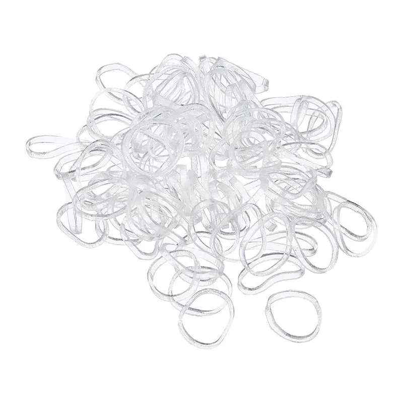 PRZEZROCZYSTE GUMECZKI DO WŁOSÓW 300SZT.