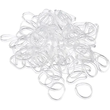 PRZEZROCZYSTE GUMECZKI DO WŁOSÓW 300SZT.