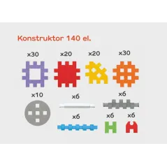 Klocki Konstruktor Wafle Mini 140 Szt. Marioinex 3+