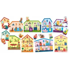 DOMKI Z CYFRAMI GRA EDUKACYJNA LISCIANI LIFE SKILLS 3+