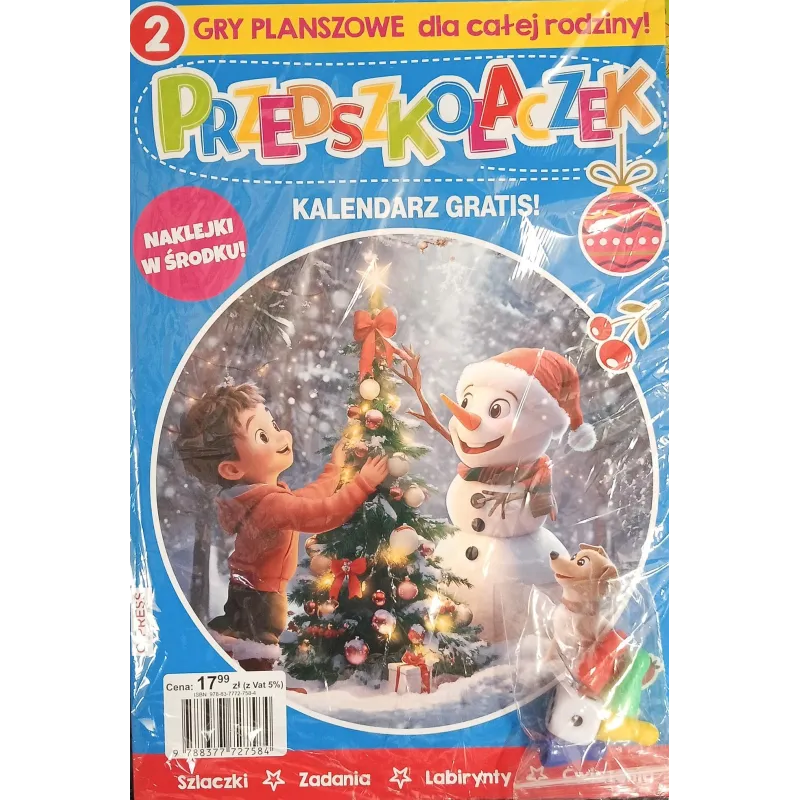 PRZEDSZKOLACZEK GRY PLANSZOWE DLA CAŁEJ RODZINY KALENDARZ GRATIS 3+