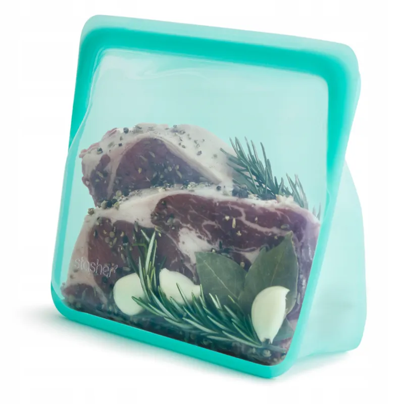 TORBA SILIKONOWA STASHER STAND UP BAG MEGA 3L AQUA WIELOKROTNEGO UŻYTKU