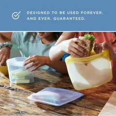 TORBA SILIKONOWA STASHER STAND UP BAG MEGA 3L AQUA WIELOKROTNEGO UŻYTKU