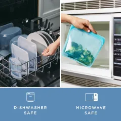 TORBA SILIKONOWA STASHER STAND UP BAG MEGA 3L AQUA WIELOKROTNEGO UŻYTKU