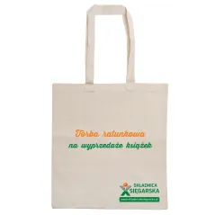 TORBA BAWEŁNIANA NA KSIĄŻKI „TORBA RATUNKOWA NA WYPRZEDAŻE KSIĄŻEK” DLA BOOKHUNTERA