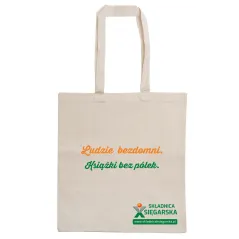 TORBA BAWEŁNIANA NA KSIĄŻKI „LUDZIE BEZDOMNI. KSIĄŻKI BEZ PÓŁEK” LITERACKA IRONIA