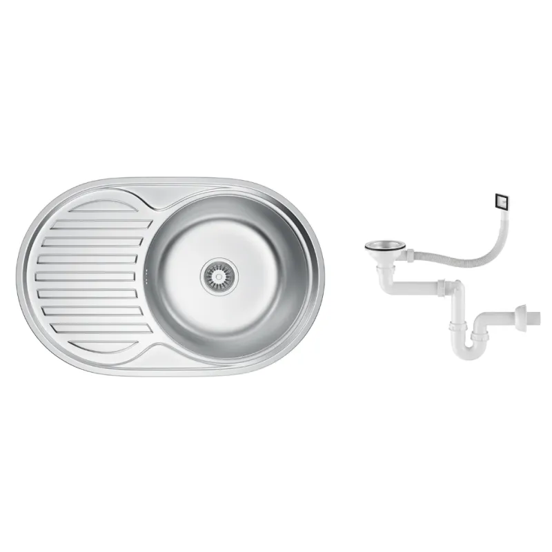 ZLEWOZMYWAK ZLEW KUCHENNY STALOWY ANW HOME 77X50X20 CM JEDNOKOMOROWY ZLEWOZMYWAK ZLEW KUCHENNY STALOWY ANW HOME 77X50X20 CM JEDNOKOMOROWY