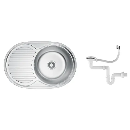 Zlewozmywak Zlew Kuchenny Stalowy Anw Home 77X50X20 Cm Jednokomorowy Zlewozmywak Zlew Kuchenny Stalowy Anw Home 77X50X20 Cm Jednokomorowy