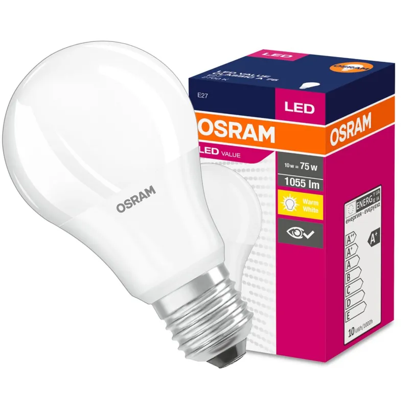 ŻARÓWKA LED OSRAM E27 10W CIEPŁA 2700K MATOWA ODPOWIEDNIK 75W ŻARÓWKA LED OSRAM E27 10W CIEPŁA 2700K MATOWA ODPOWIEDNIK 75W